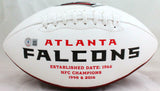 Deion Sanders Autographed Atlanta Falcons Logo Football-Beckett W Hologram