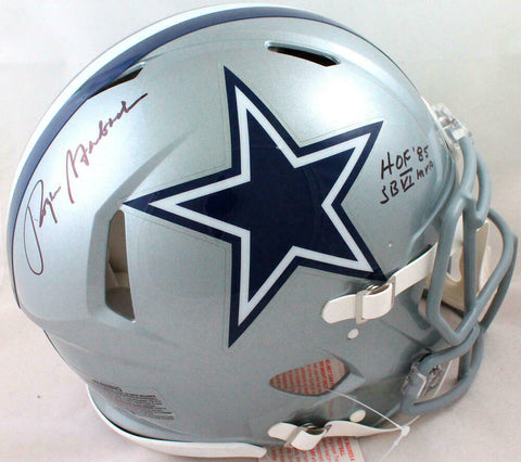 Roger Staubach Signed Cowboys F/S Speed Authentic Helmet w/2 Insc.-BeckettW Holo
