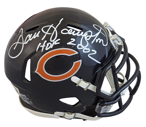 Bears Dan Hampton "HOF 02" Authentic Signed Speed Mini Helmet BAS Witnessed