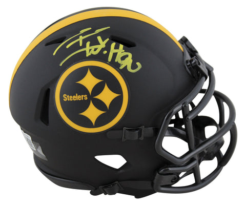 Steelers T.J. Watt Signed Eclipse Speed Mini Helmet w/ Yellow Sig JSA Witness