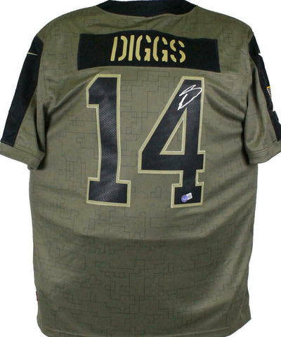 Stefon Diggs Bills Signed Nike '21 Salute To Service Limited Player Jsy-BAW Holo
