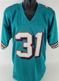Brock Marion Signed Miami Dolphins Teal Road Jersey (JSA COA) 3xPro Bowl Safety