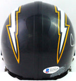 Shawne Merriman Autographed Los Angeles Chargers 88-06 TB Mini Helmet -Beckett W
