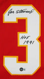 Jan Stenerud Signed Kansas City Chiefs Jersey Inscribed "HOF 91" (Beckett Holo)