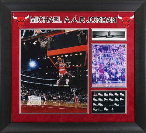 Bulls Michael Jordan Authentic Signed 8x10 Framed Photo Autographed BAS #A26189