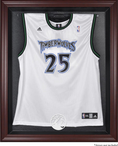Minnesota Timberwolves Mahogany Framed Team Logo Jersey Display Case