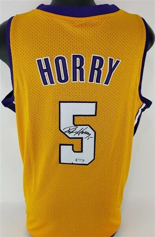 Robert Horry Signed L.A Lakers Jersey (PSA COA) Los Angeles 7xNBA Champ / Foward