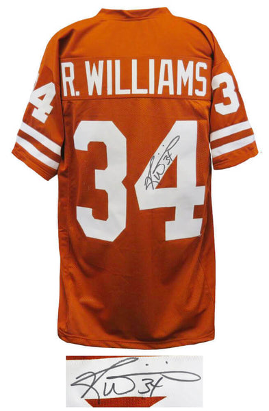 Ricky Williams (TEXAS) Signed Brown Custom Football Jersey - (SCHWARTZ COA)