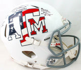 Johnny Manziel Signed A&M Stars & Stripes Authentic Helmet w/5 Insc - JSA W Auth
