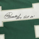 FRAMED Autographed/Signed HAROLD CARMICHAEL 33x42 HOF Green Jersey JSA COA