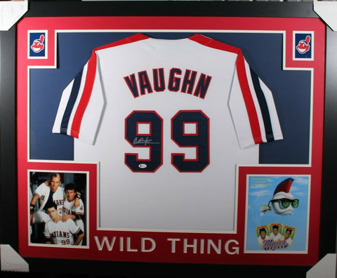 CHARLIE SHEEN (WILD THING SKYLINE) Signed Autographed Framed Jersey Beckett