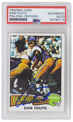 Dan Fouts Signed Chargers 1975 Topps Rookie Trading Card #367 (PSA Encapsulated)