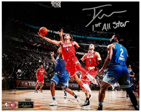 TRAE YOUNG Autographed Inscribed "1st All Star" 16" x 20" Photo PANINI LE 1/111