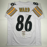 Autographed/Signed HINES WARD Pittsburgh White Football Jersey JSA COA Auto