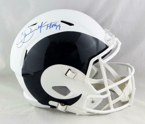 Eric Dickerson Signed LA Rams F/S AMP Speed Helmet w/HOF - Beckett W Auth *Blue