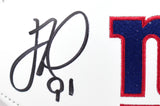 Justin Tuck Osi Umenyiora Signed New York Giants Logo Football- Beckett W Holo