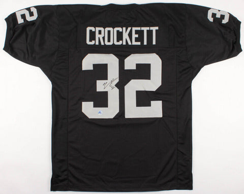 Zack Crockett Signed Raiders Jersey (Pro Player Holo) Oakland Fullback 1999-2006
