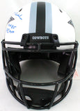 Roger Staubach Signed Cowboys Lunar Speed Authentic F/S Helmet w 2 Insc-BAW Holo