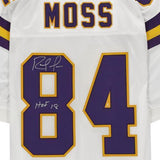FRMD Randy Moss Minnesota Vikings Signed Mitchell & Ness Jersey w/"H of 18"