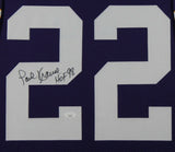 PAUL KRAUSE (Vikings purple TOWER) Signed Autographed Framed Jersey JSA