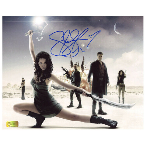 Summer Glau Autographed Serenity River Tam and Cast 8x10 Photo