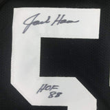 Framed Autographed/Signed Jack Ham HOF 88 33x42 Pittsburgh Black Jersey JSA COA