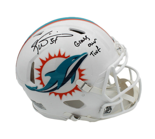 Ricky Williams Signed Miami Dolphins Speed Authentic Helmet w-"Grass Over Turf"