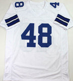 Daryl Moose Johnston Autographed White Pro Style Jersey - Beckett W Auth *4