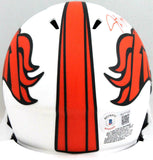 Javonte Williams Autographed Denver Broncos Lunar Speed Mini Helmet-BAW Hologram