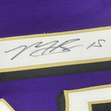 FRAMED Autographed/Signed MARQUISE BROWN 33x42 Baltimore Purple Jersey JSA COA