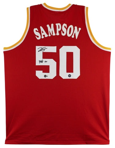 Ralph Sampson "HOF 12" Authentic Signed Red Pro Style Jersey BAS Witnessed