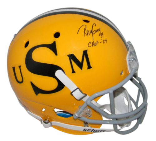 RAY GUY AUTOGRAPHED SIGNED SOUTHERN MISS MISSISSIPPI EAGLES FULL SIZE HELMET COA