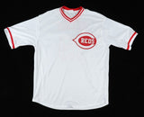Tommy Helms Signed Reds Jersey Inscribed "Reds HOF" & "NL-Roy" (Playball Ink)