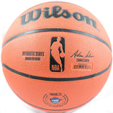 Ralph Sampson Hakeem Olajuwon Autographed Wilson NBA Basketball - Prova *Silver