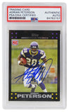 Adrian Peterson Signed Vikings 2007 Topps Rookie Card #301 - (PSA Encapsulated)