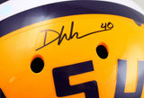 Devin White Autographed LSU Tigers F/S Schutt Helmet w/3Insc-Beckett W Hologram