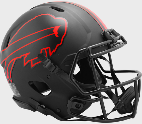 Buffalo Bills Unsigned Eclipse Black Authentic Full Size Riddell Helmet