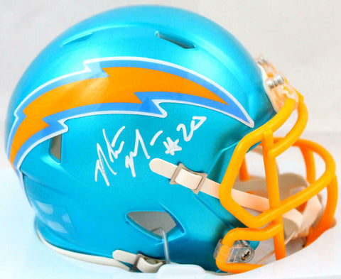 Natrone Means Autographed San Diego Chargers Flash Speed Mini Helmet-Prova