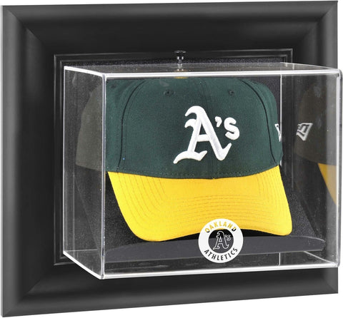 Oakland Athletics Black Framed Wall- Logo Cap Display Case-Fanatics