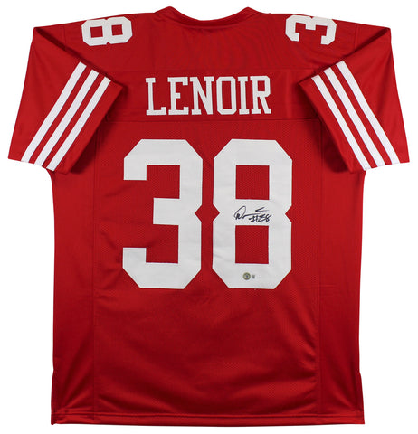 Deommodore Lenoir Authentic Signed Red Pro Style Jersey Autographed BAS Witness