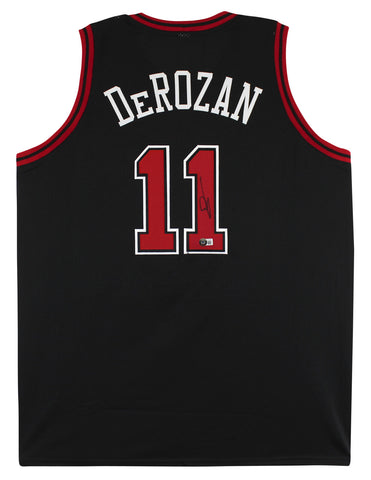Demar Derozan Authentic Signed Black Pro Style Jersey Autographed BAS Witnessed
