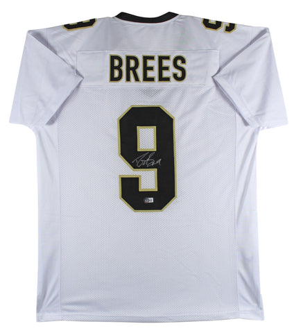 Drew Brees Authentic Signed White Pro Style Jersey Autographed BAS Witnessed