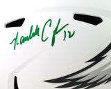 Randall Cunningham Signed Eagles F/S Flat White Helmet - Beckett W Auth *Green