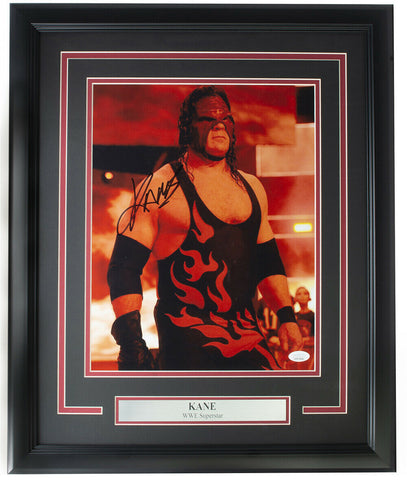 Kane Signed Framed WWE 11x14 Photo JSA ITP