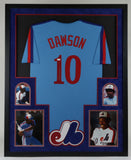 Andre Dawson Signed Montreal Expos 34x42 Framed Jersey Display (JSA COA) HOF O.F
