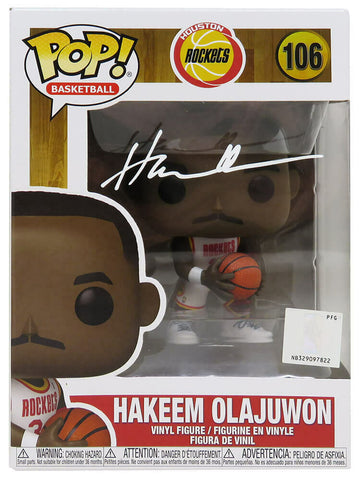 Hakeem Olajuwon Signed Houston Rockets Funko Pop Doll #106 (SCHWARTZ SPORTS COA)