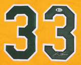 Jose Canseco Signed Oakland Athletics Jersey (Beckett COA) 1986 A.L. R.O.Y.