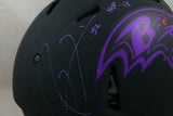 Ray Lewis Signed Ravens F/S Eclipse Speed Authentic Helmet w/HOF- Beckett W Auth