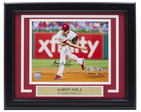 Aaron Nola Signed Framed Philadelphia Phillies 8x10 Photo Fanatics MLB