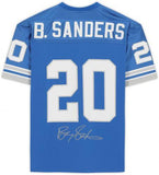 FRMD Barry Sanders Lions Signed Mitchell & Ness Light Blue Authentic Jersey